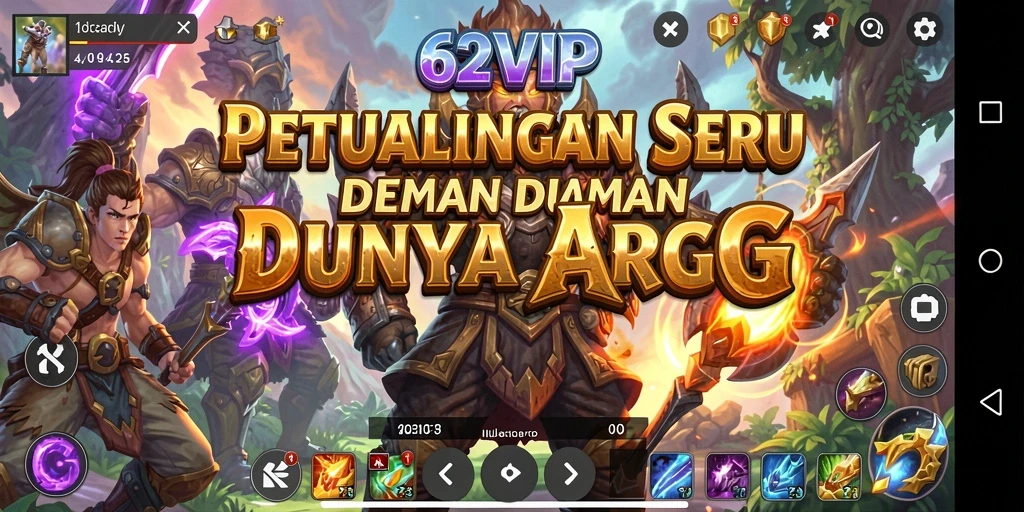 Screenshot gameplay 62VIP menampilkan aksi pertarungan yang mendebarkan.