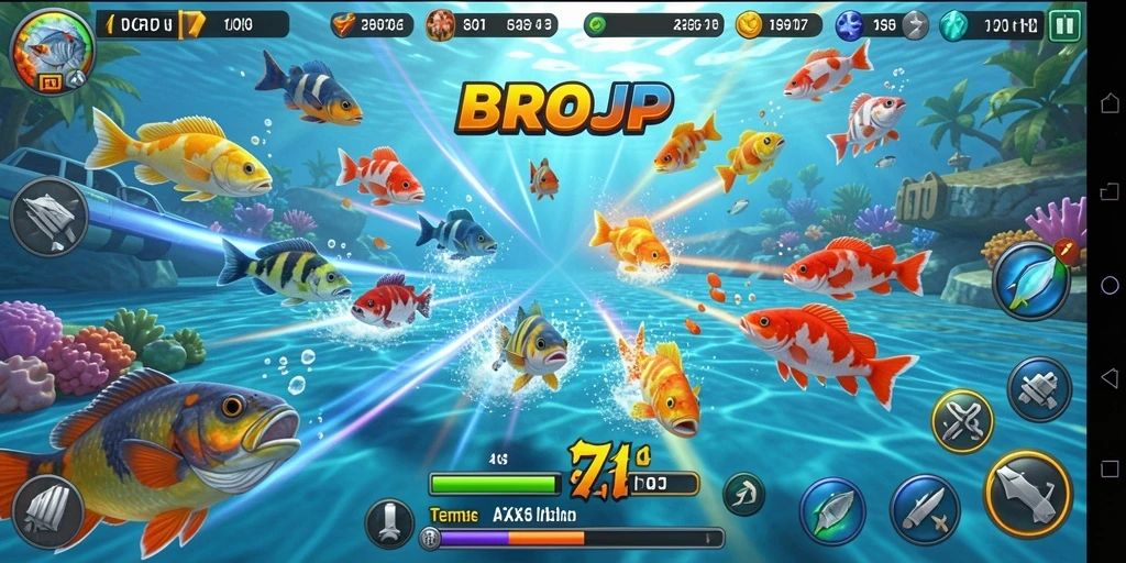 Screenshot tampilan gameplay BROJP yang seru dan penuh warna.