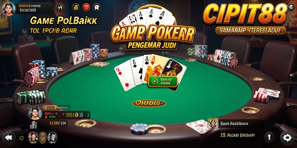 Tangkapan layar gameplay Poker di CIPIT88 yang menampilkan aksi seru.