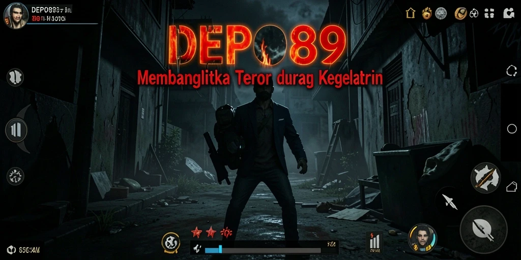 Tangkapan layar gameplay DEPO89 yang menakutkan dan menarik.