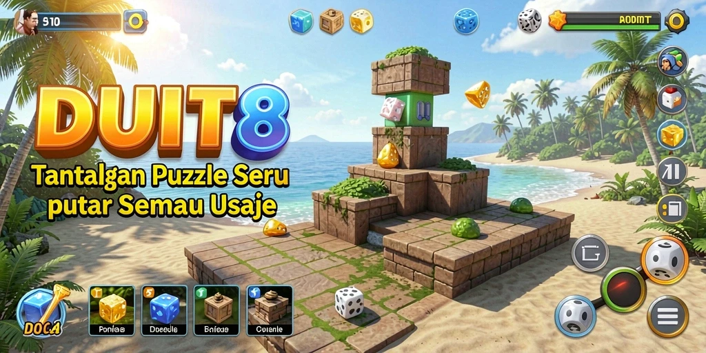 Tampilan gameplay seru dalam DUIT8 yang menguji logika Anda.
