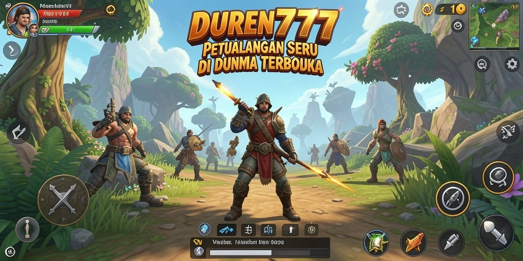 Screenshot DUREN777 menampilkan pengalaman menjelajah dunia terbuka yang luas.