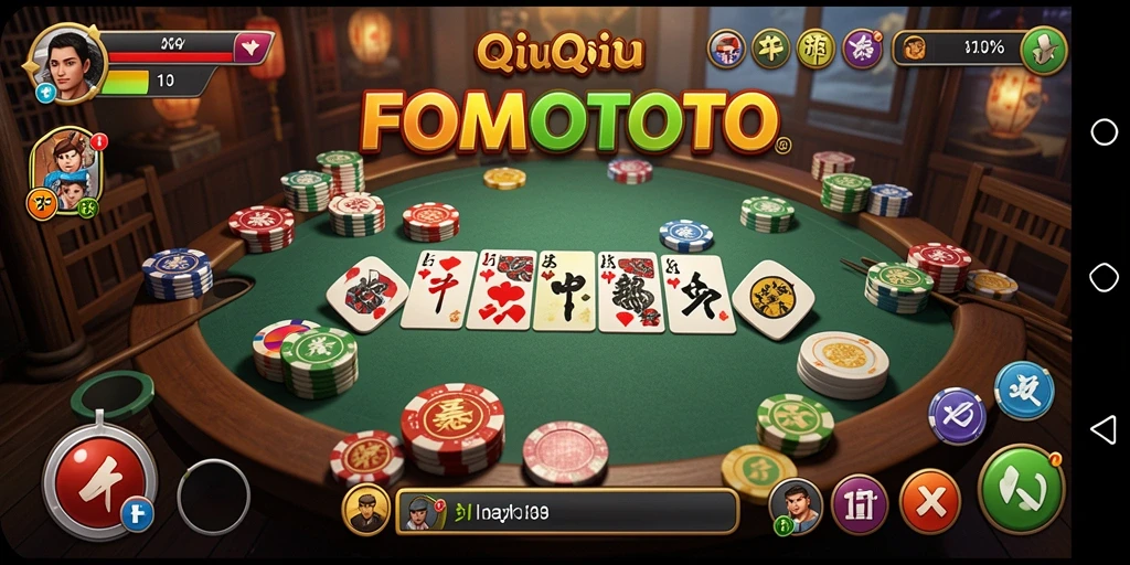 Gameplay FOMOTOTO menunjukkan ketegangan dan strategi dalam QiuQiu.