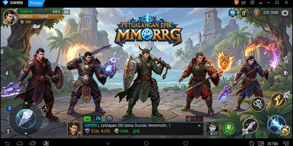Tampilan visual menakjubkan dalam permainan MMORPG GIM999.