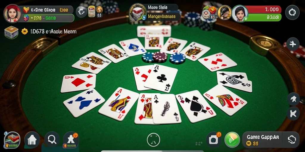 Tampilan gameplay seru dari game Gaple ID678 dengan teman-teman.