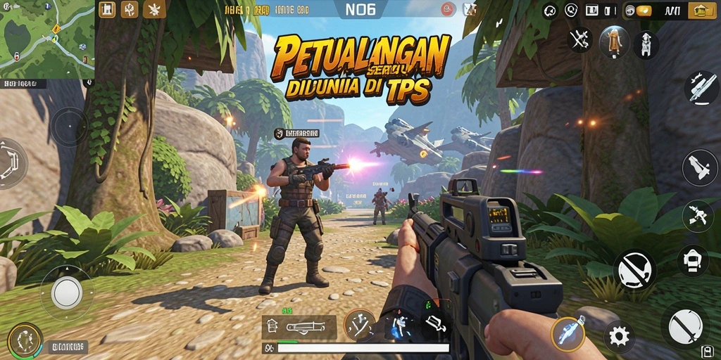 Tangkapan layar menunjukkan aksi seru di gameplay N06 yang mendebarkan.