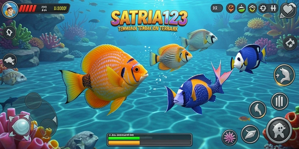 Tampilan gameplay menarik dari SATRIA123 saat menembak ikan.
