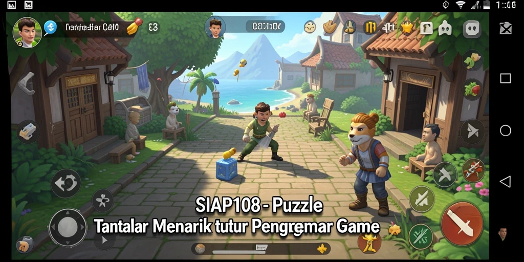 Screenshot gameplay SIAP108 menampilkan berbagai puzzle menarik dan fitur interaktif.