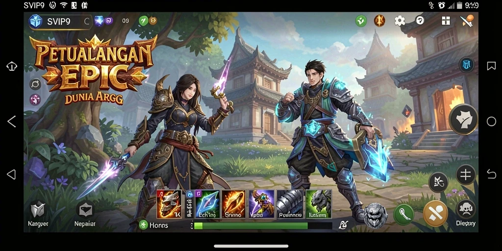 Tampilan gameplay seru dalam petualangan ARPG yang mendebarkan.
